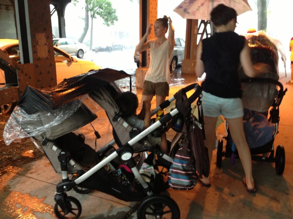 seconds before, a man sought shelter with us.  he wrung out his t-shirt, put it back on, and went back into the storm. 