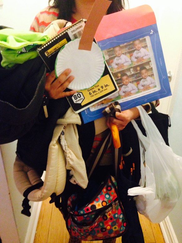 just a mom, cleaning out her car